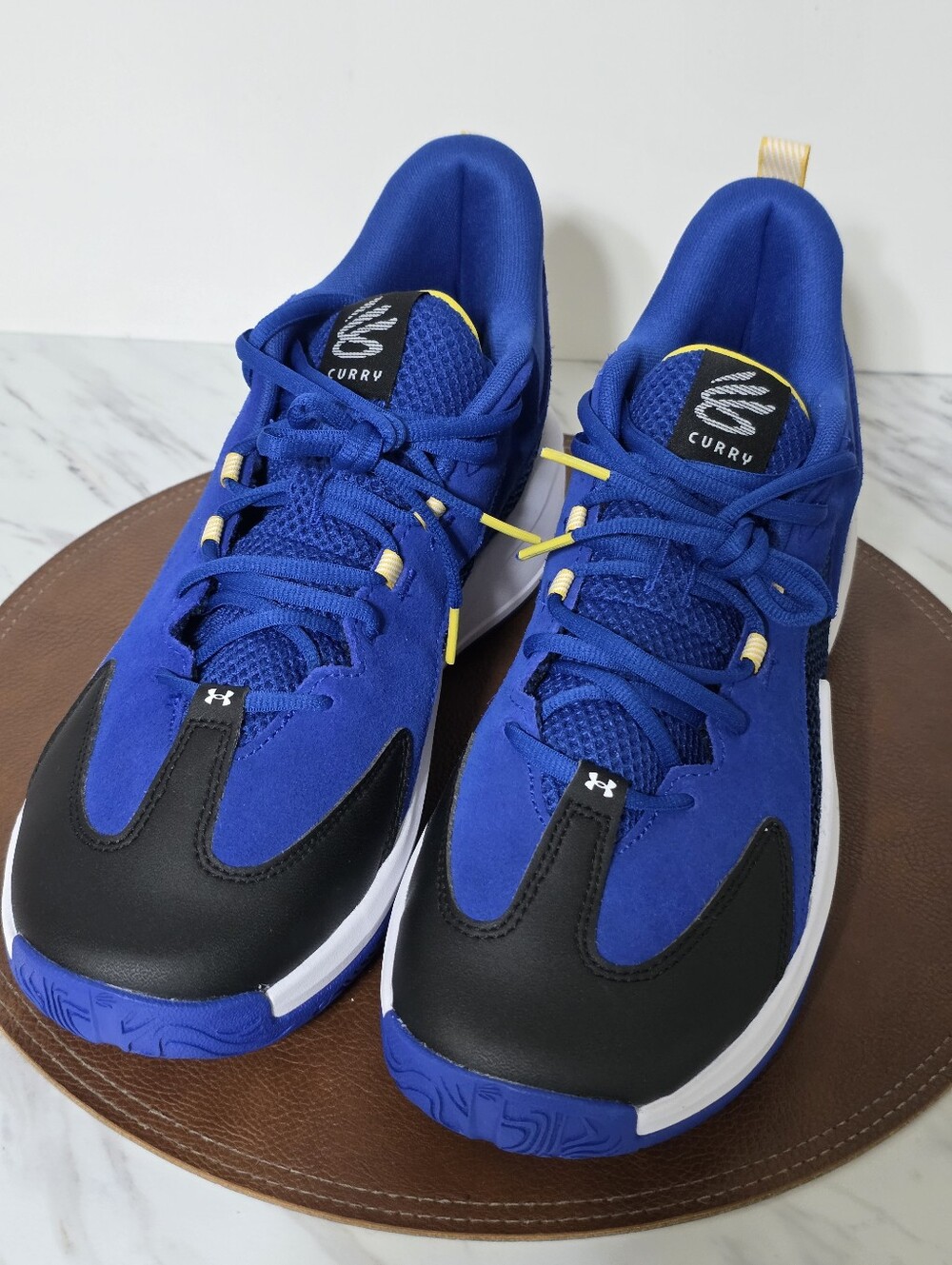 Under Armour Curry 3Z 25 SDE Basketball Shoes Blue Black Leather Overlays 11.5